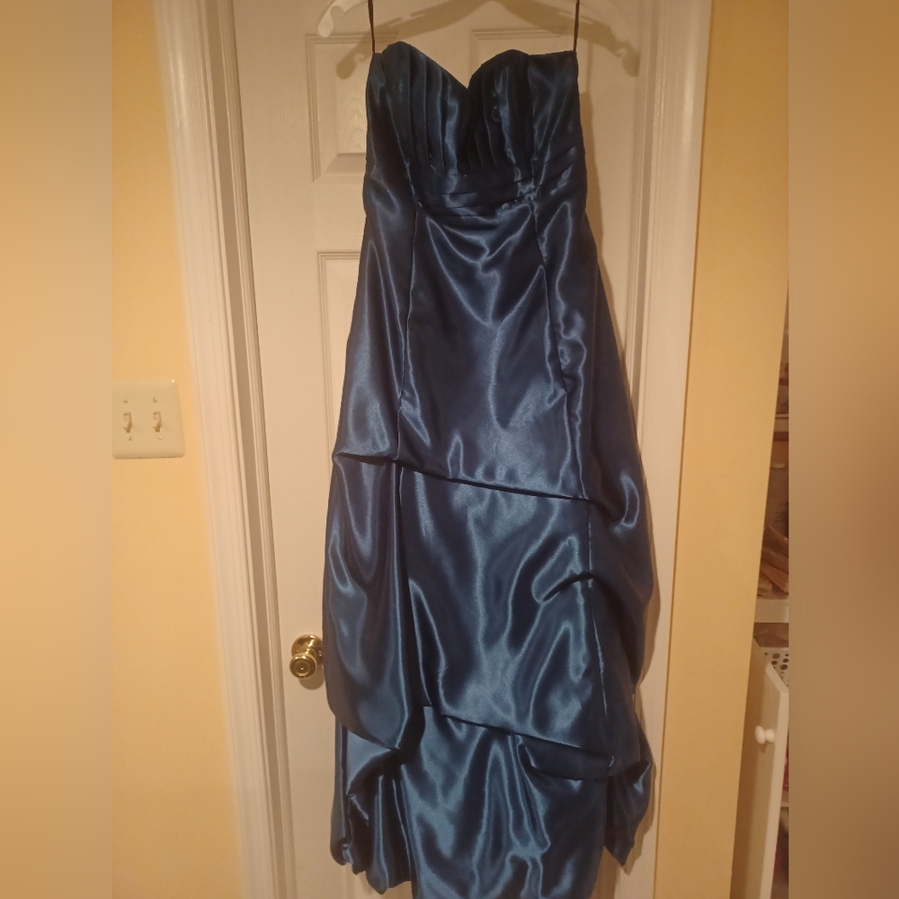 Blue Strapless Prom Dress Jessica McClintok